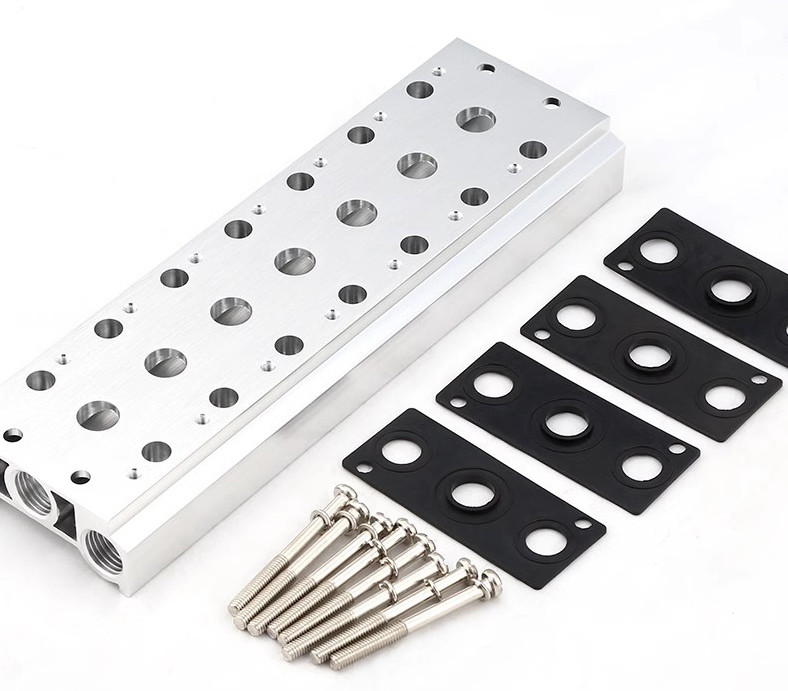 Aircraft-grade Aluminum / Stainless Steel Manifold Block Flow Channels ...